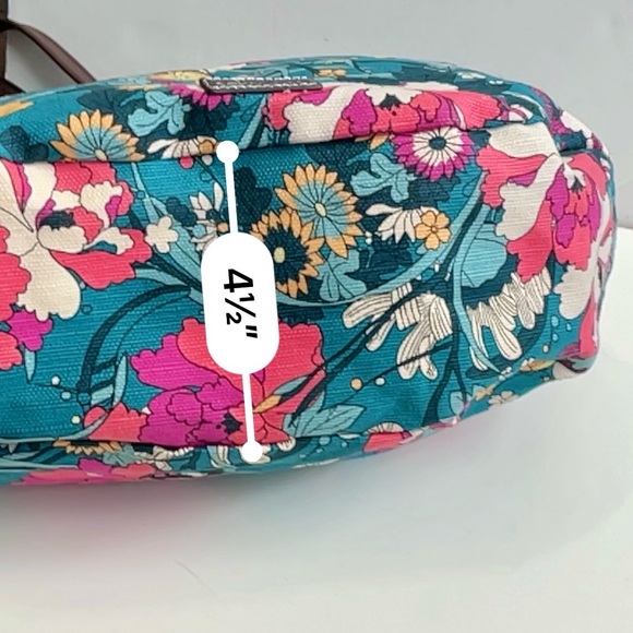 Sakroots Artist Circle Flower Power Teal Butterfly Joshua Davis Bag Tote - Picture 12 of 13